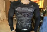 Superman Black Armor Compression T-Shirt - Justice League