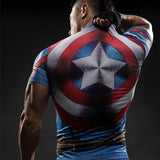 Fitness Compression T-Shirts - Avengers